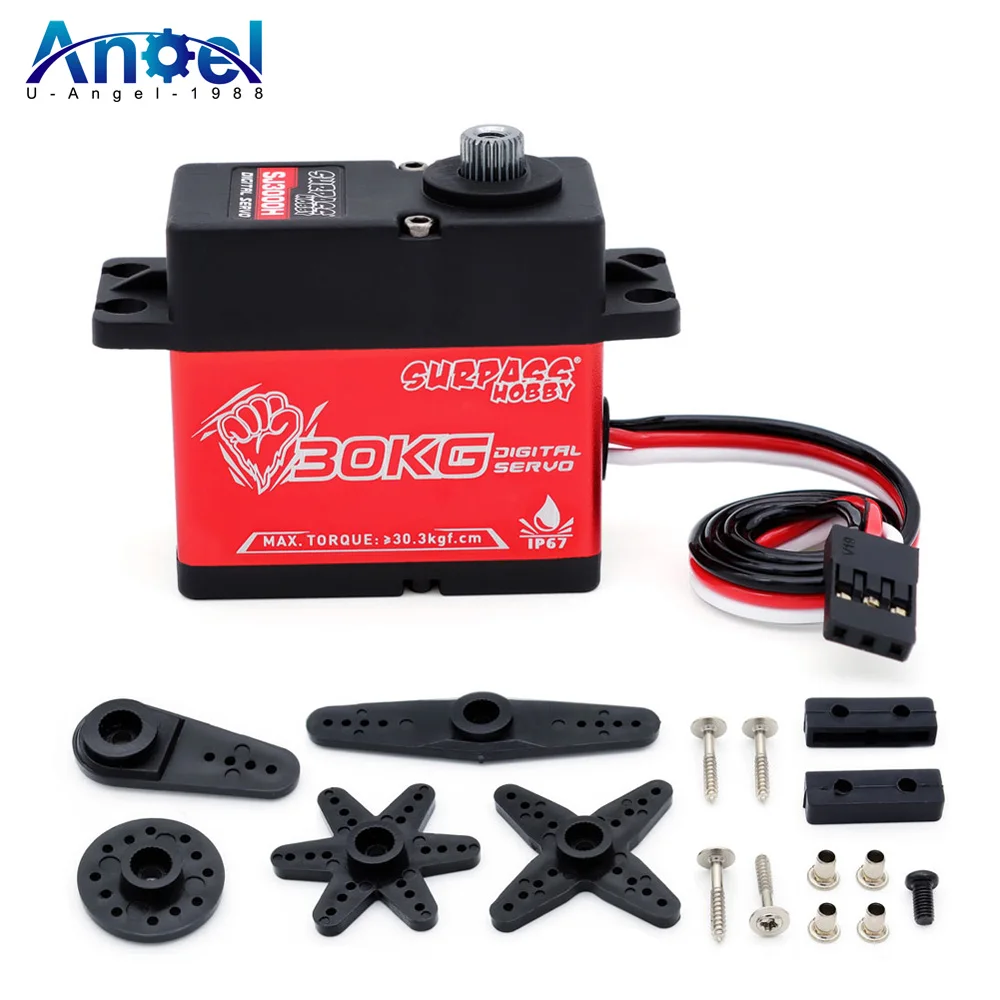 Цифровой сервопривод Surpass Hobby SJ0015H SJ1800H SJ3000H, сервоприводы с большим крутящим моментом для радиоуправляемых моделей автомобилей, 15 кг 18 кг 30 кг
