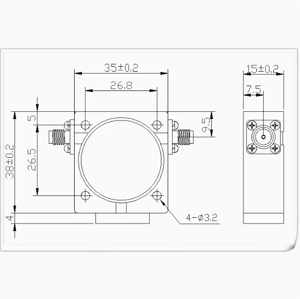 UHF RF микроволновый изолятор TG3538XS коаксиальный 300-1800 МГц интерфейс SMA-KKK (art.: 3920dcbc67e50) - 3920dcbc67e50