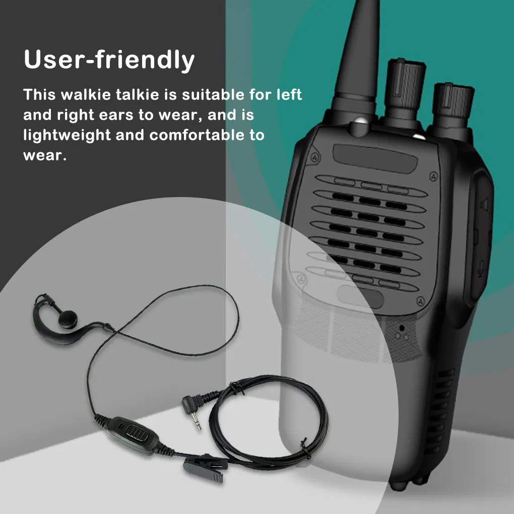 

2 5mm Audio Interface Earpiece Walkie Talkie Headset PTT Mic Replacement for HYT Motorola Radio