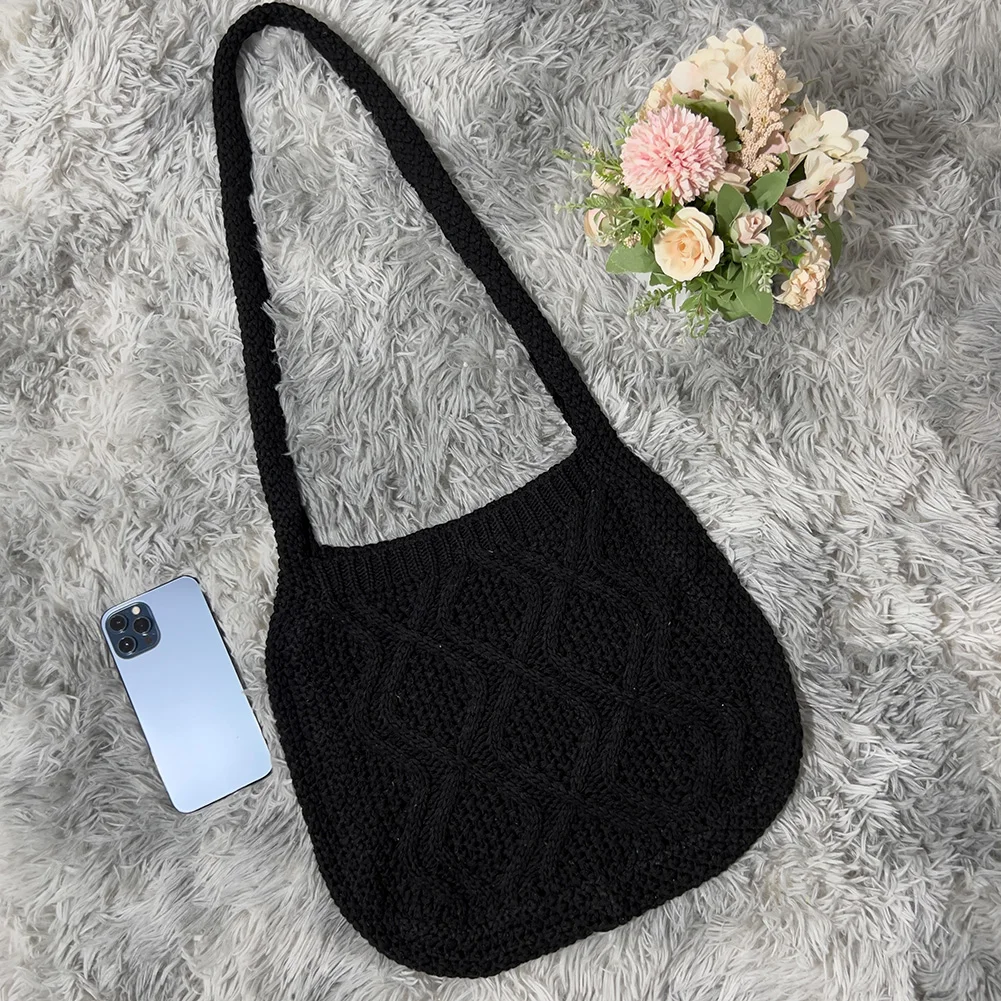 

Fashion Ladies Daily Shoulder Bags Casual Solid Color Handbag Winter All Match Underarm Bags Shopping Supplies