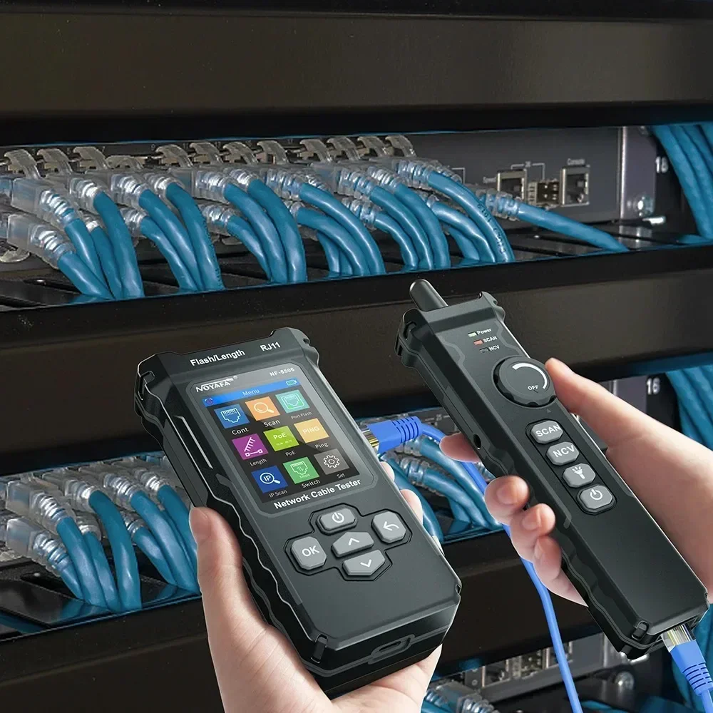 NOYAFA NF-8506 Тестер Ethernet-кабеля с тестом PING/IP-сканированием сетевого кабеля RJ45 RJ11