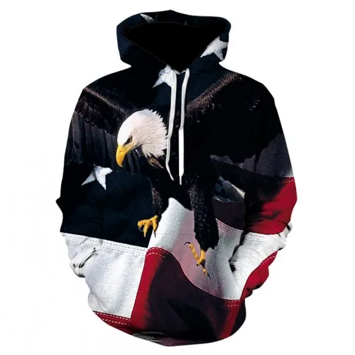 

2022 New American Flag 3D Printing Hoodie Sportswear Men's and Women's Casual Fashion Sports All-match Streetwea Hooded Pullover