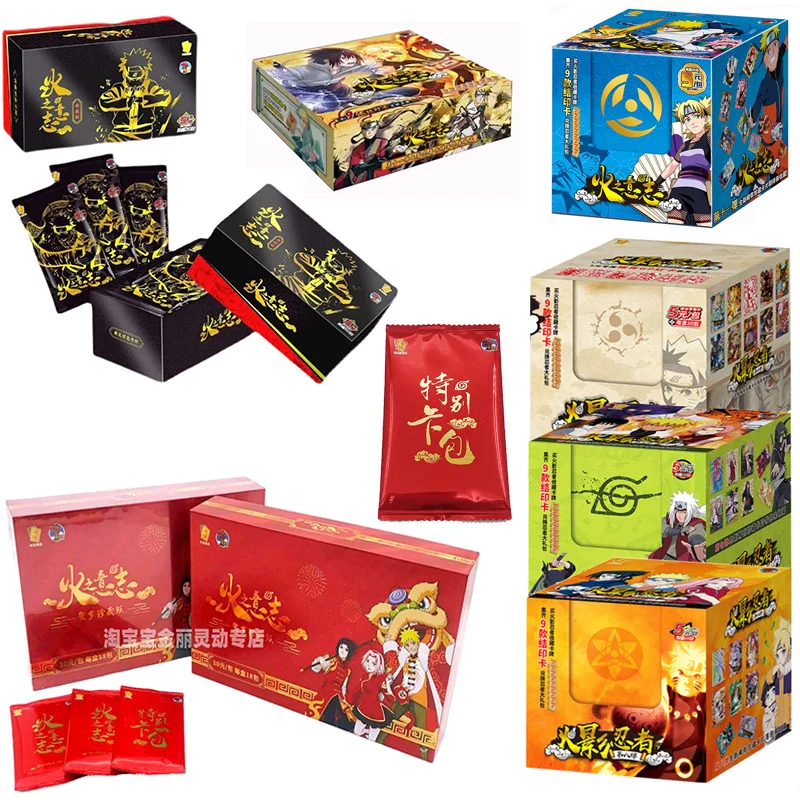 

Полный комплект из игры «Наруто волю огня», коллекционная карточная коробка удзумаки Наруто Учиха Саске хатакэ Какаси, аниме фигурки, детские игрушки