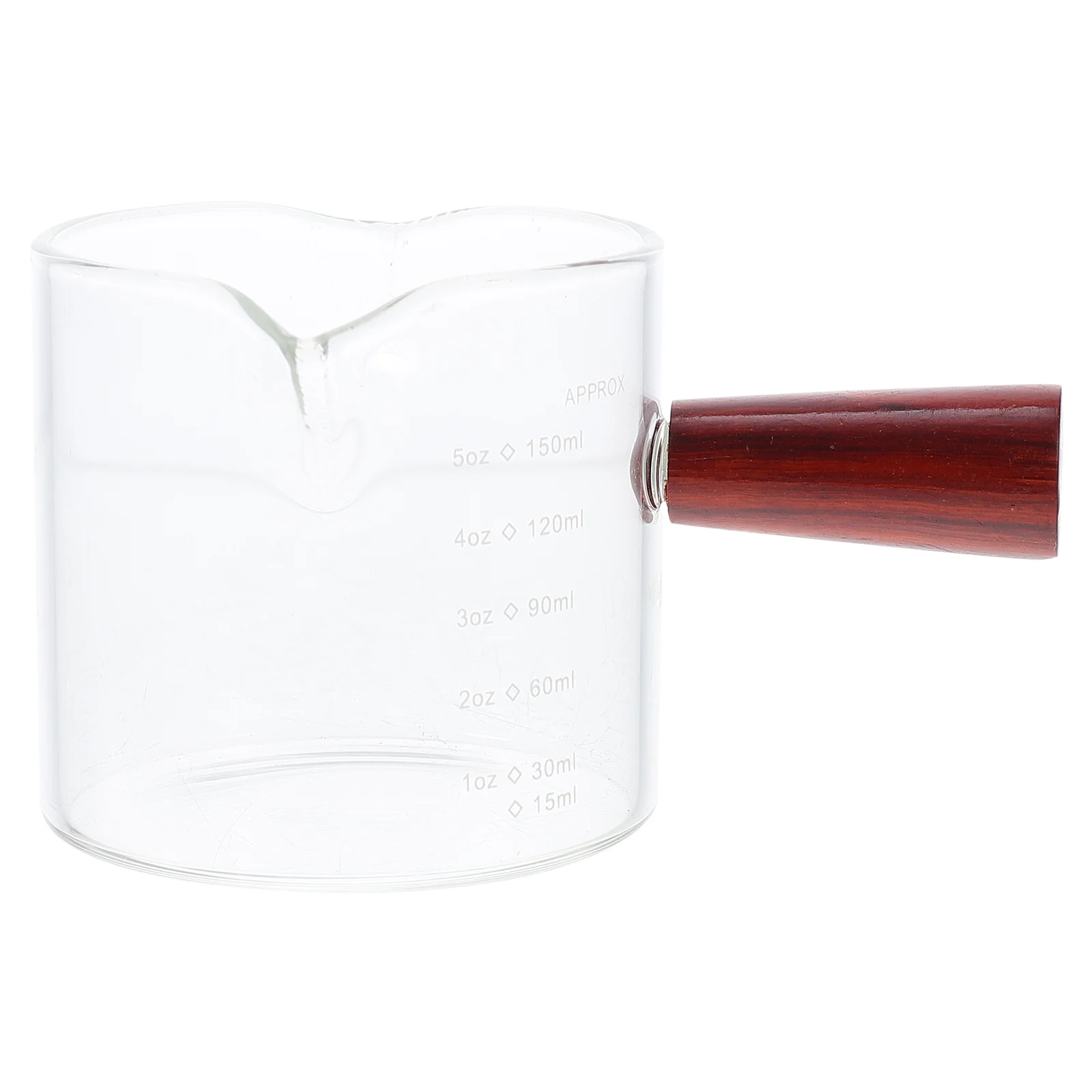 

Cup Measuring Creamer Pitcher Coffee Espresso Jug Shot Measure Spout Pourer Gravy Cream Handle Triple Clear Tea Dispenser