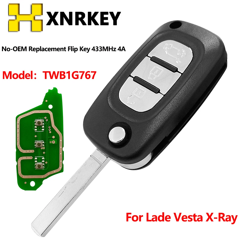 

Флип-чехол XNRKEY для LADA Vesta XRAY X-RAY 2015 2016 2017 2018 2019 2020 МГц PCF7961M Fob TWB1G767