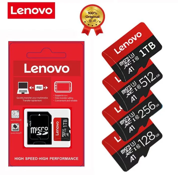 

Original Lenovo Micro TF SD Card USB C Hub 1TB 256GB 128GB 64GB Class 10 Memory Card 256 128 GB SD Card Micro TF Memorycard