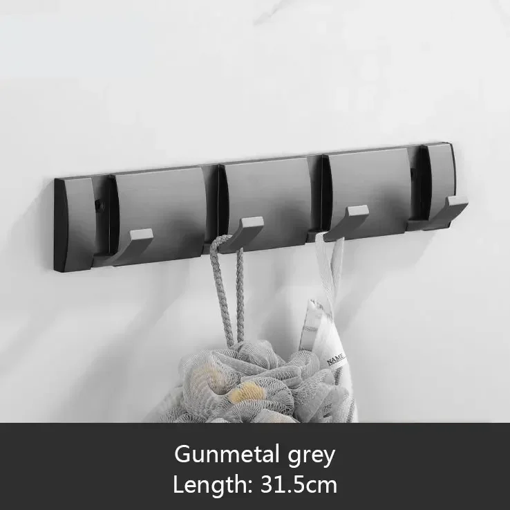 

Черный золотой крючок для халата, вешалка для полотенец, складная, без удара, установка, настенная вешалка, крючки, держатель для одежды, ванная комната