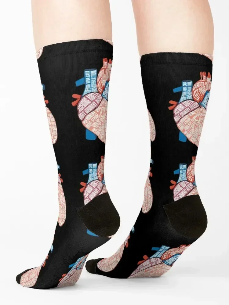 Анатомическое сердце - для кардиологических медсестер носки цветные походные