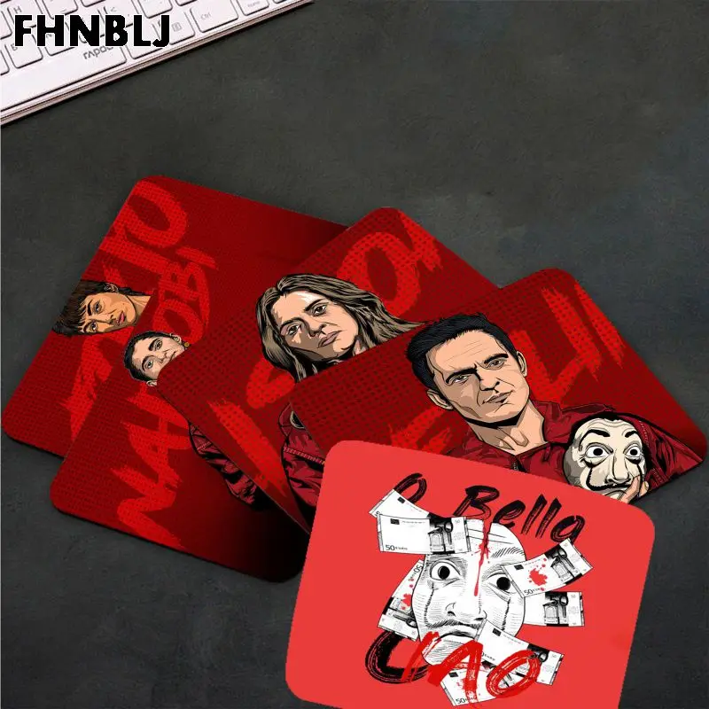 

FHNBLJ Vintage Cool Spain TV Money Heist House of Paper Rubber Mouse Desktop Mousepad Top Selling Wholesale Gaming Pad mouse