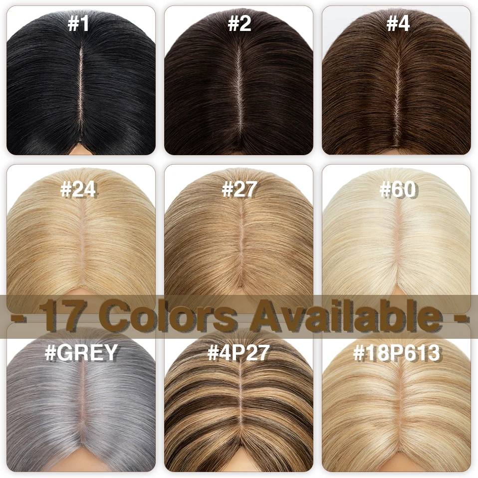 S-noilite Hair Toppers 7x13cm Women Topper Hair Clip Natural Hair Wig 100% Human Hair For Women Silk Base Clip In Hair Extension images - 6