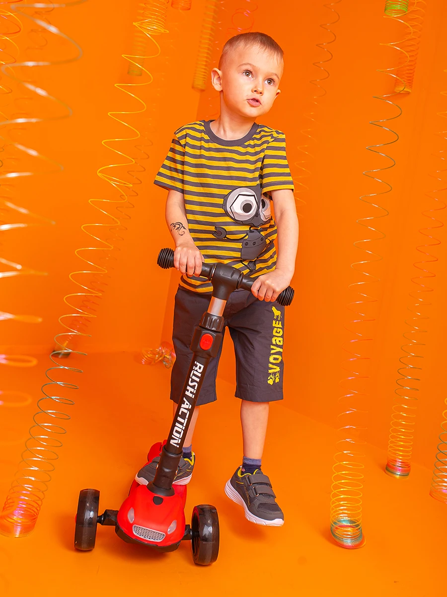 Самокат детский 3-х колесный RUSH ACTION' | Спорт и развлечения