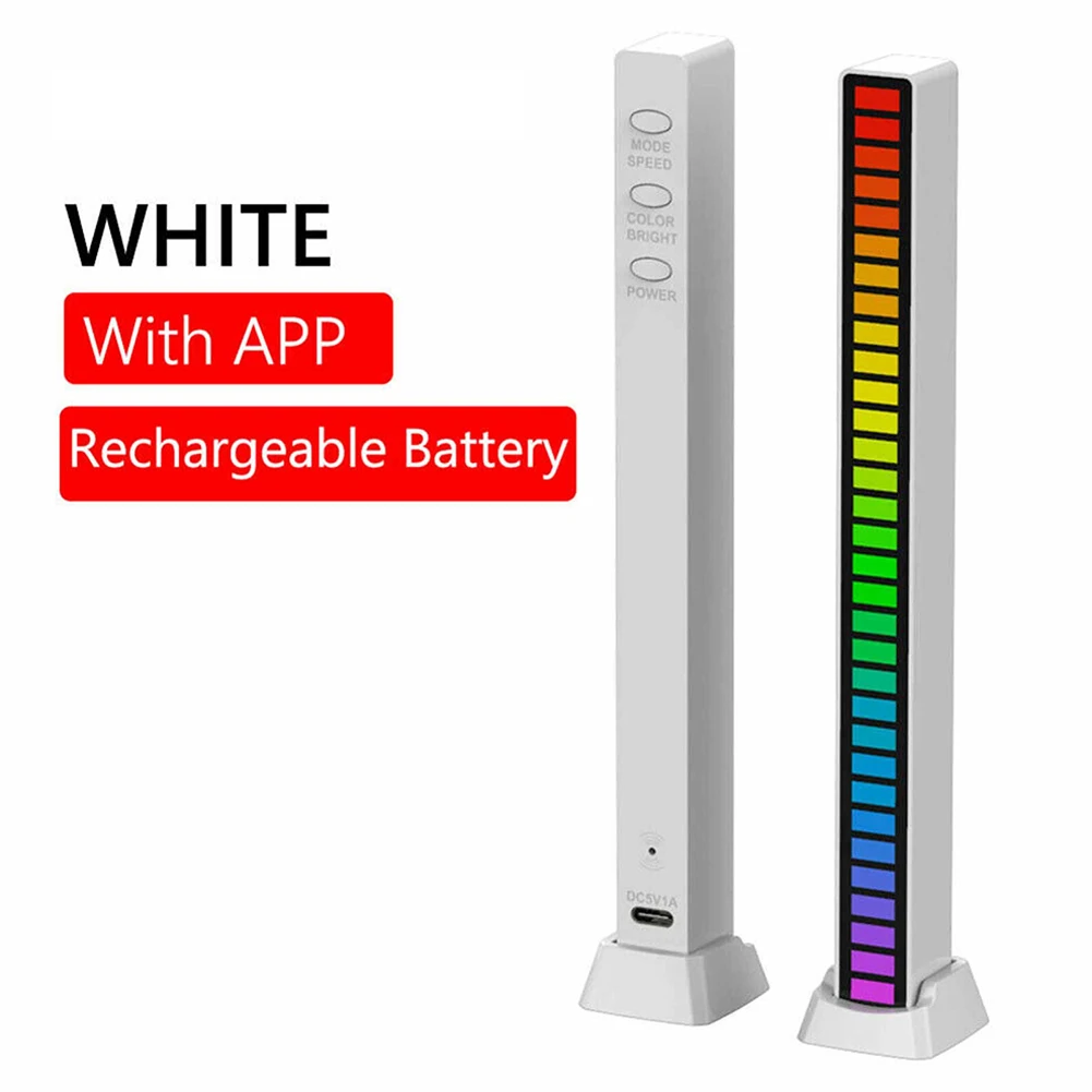

RGB LED Strip Light Music Sound Control Pickup Voice Rhythm Ambient Atmosphere Lamp Backlight Night Light Bar Car Decoration