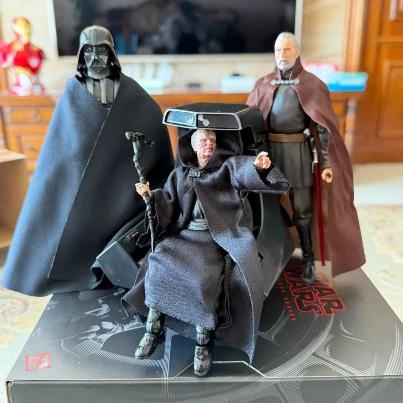 Фото Фигурка Emperor Palpatine & Throne Deluxe из серии Star Wars The Black Series, 6 дюймов, коллекционная игрушка, декор для комнаты, подарок на день рождения №4