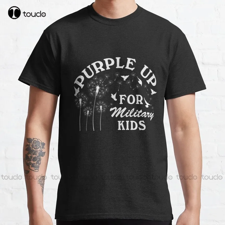 

Purple Up For Military Kids Classic T-Shirt Mens Muscle Shirt Funny Art Harajuku Streetwear Cartoon Custom Aldult Teen Unisex