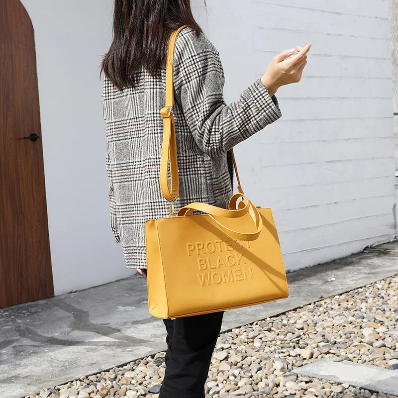 Famous Brand Large Capacity Crossbody Purses And Handbags Designer PU Small Protect Black Women Tote Bags With Magnetic Snap