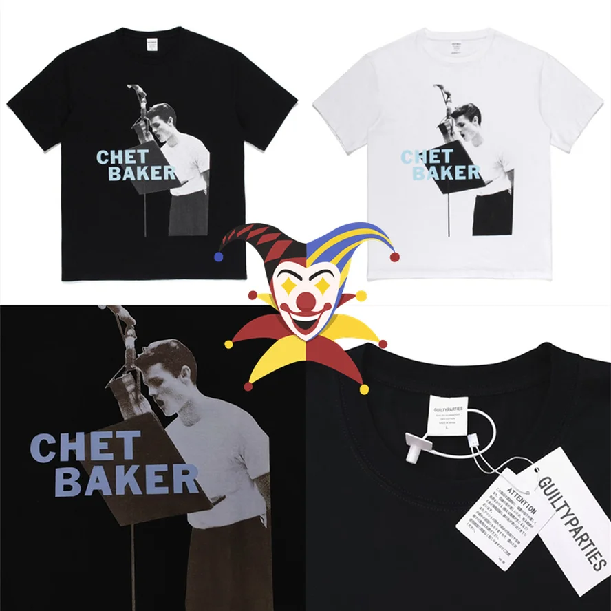 

New WACKO MARIA T-Shirt Men Women Musician Portrait Print T Shirts Tees