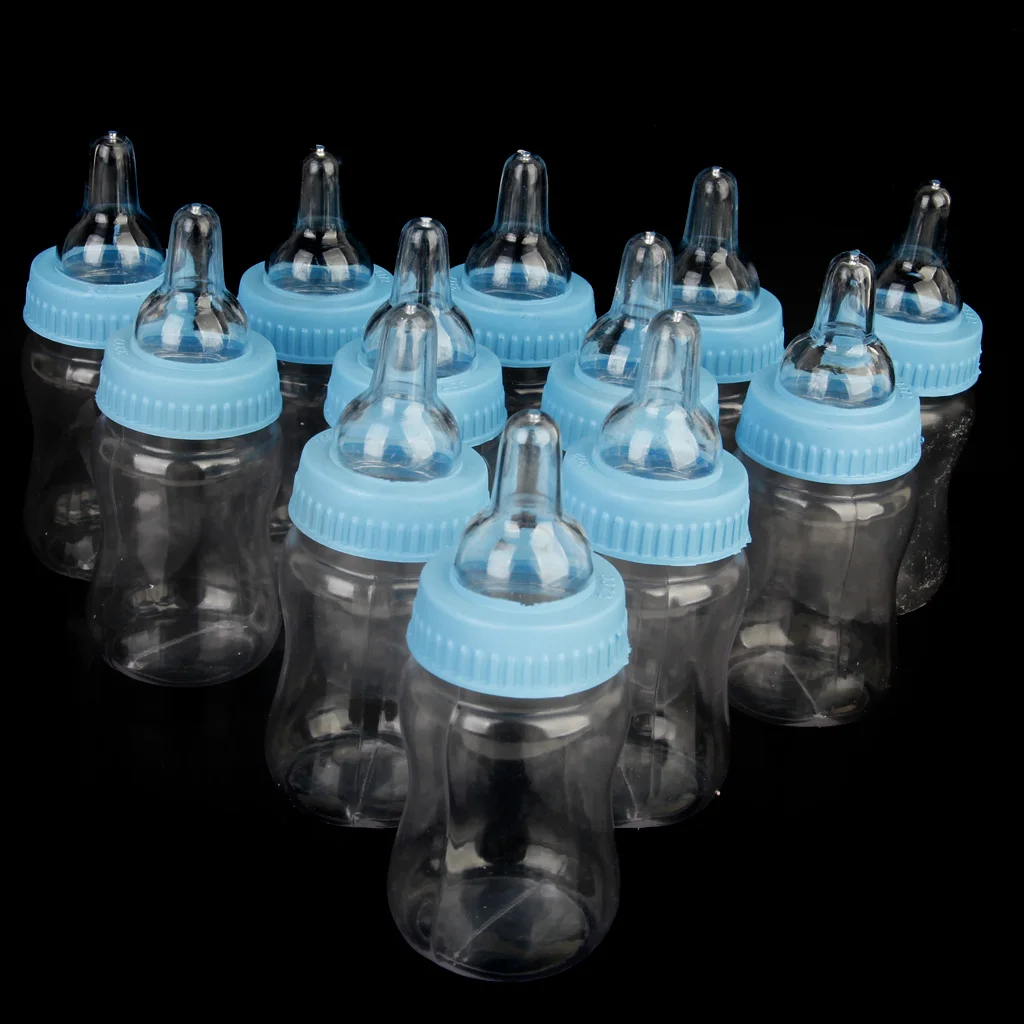 12x Baby Shower Favors Mini Bottle Candy Gift Box for Boy Girl Newborn Birthday Party Decoration