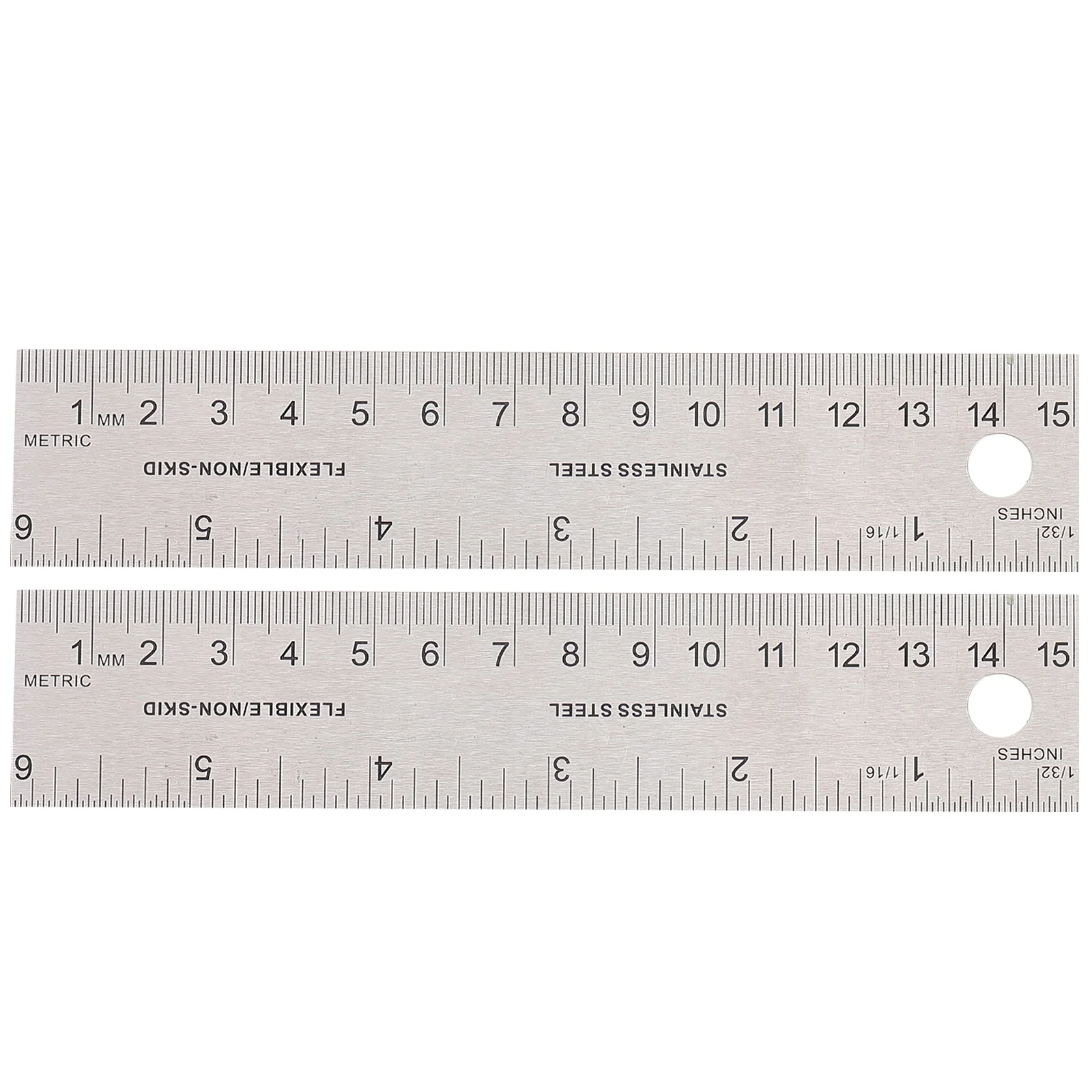 

2 Pcs Cork Stainless Steel Ruler Straight Edges Rulers Corked Engineering Back Machinist Tools Wooden Scale Office Millimeter