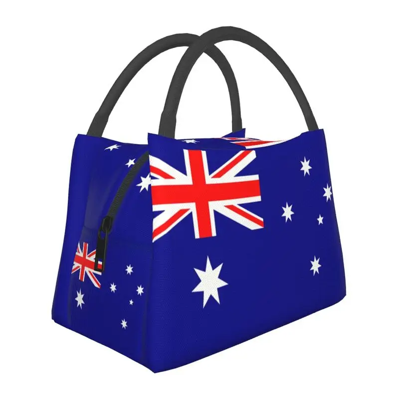 

Australia Flag Insulated Lunch Bag for Work Office Australian Pride Resuable Cooler Thermal Bento Box Women