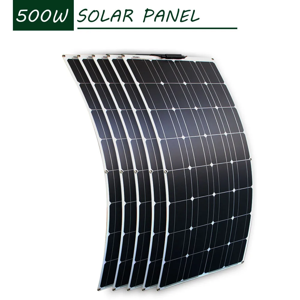 

Solar Panel 500w Monocrystalline Solar Power Waterproof 12V Mounting Semi Flexible Panel Solar 100w 200w 300w 400w for Boat