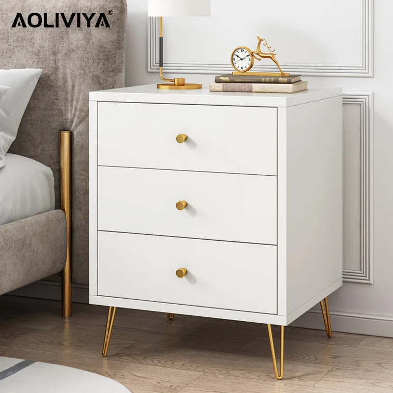 

Прикроватный столик AOLIVIYA для спальни, простой современный прикроватный мини-столик, маленький прикроватный столик для хранения, современн...