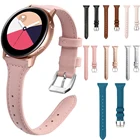 Тонкий ремешок из натуральной кожи для часов, мягкий женский браслет для Samsung Galaxy Watch 4active23, аксессуары для Amazfit, 20 мм 22 мм