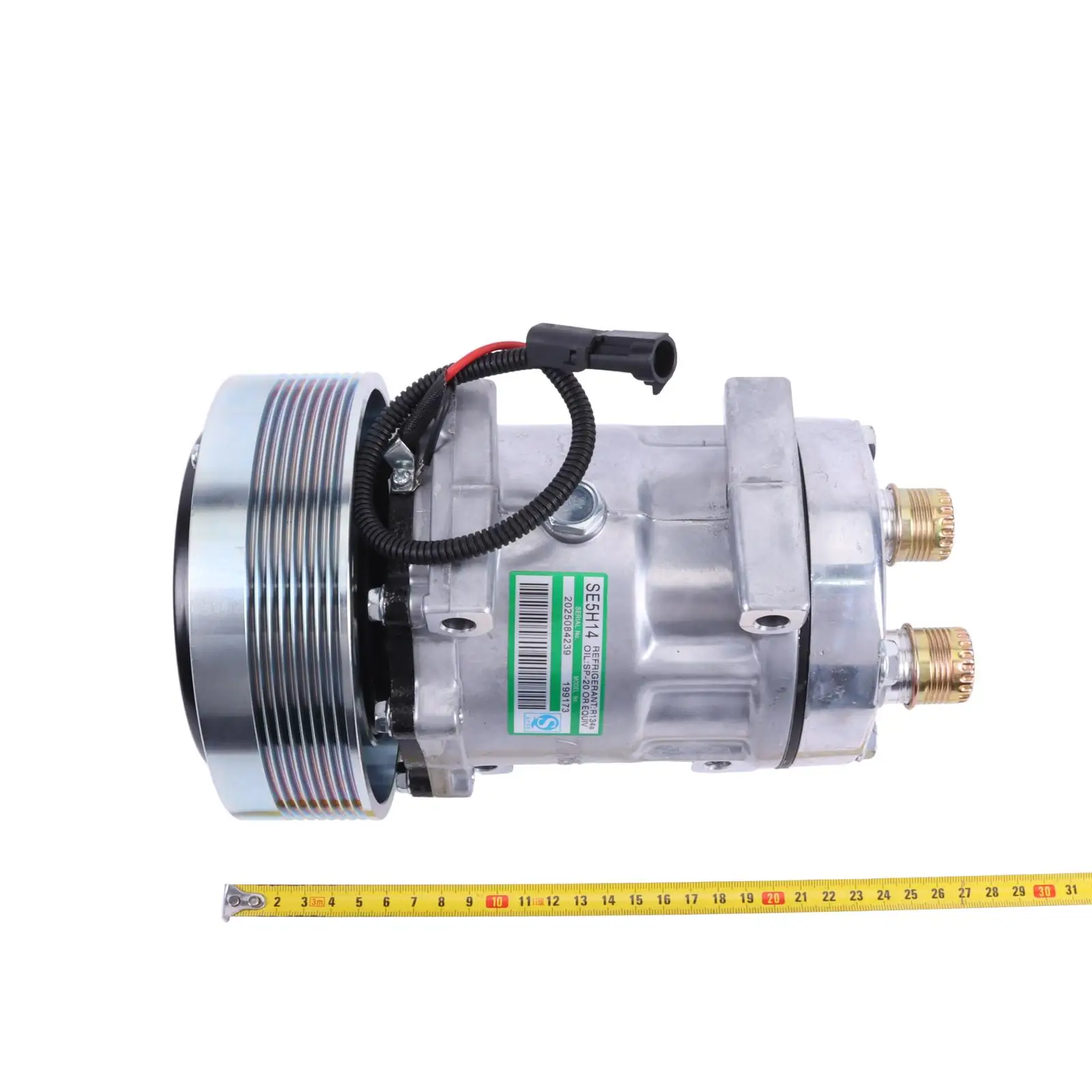 Компрессор кондиционера 12V 8PK для тракторов New Holland TG255, TG285, TG210, Case MX230, MX285, MX210 (номера деталей: 317008A3, 86993463, 504078610, 75R-81412) (art.: 3920d8ea666f1) - 3920d8ea666f1