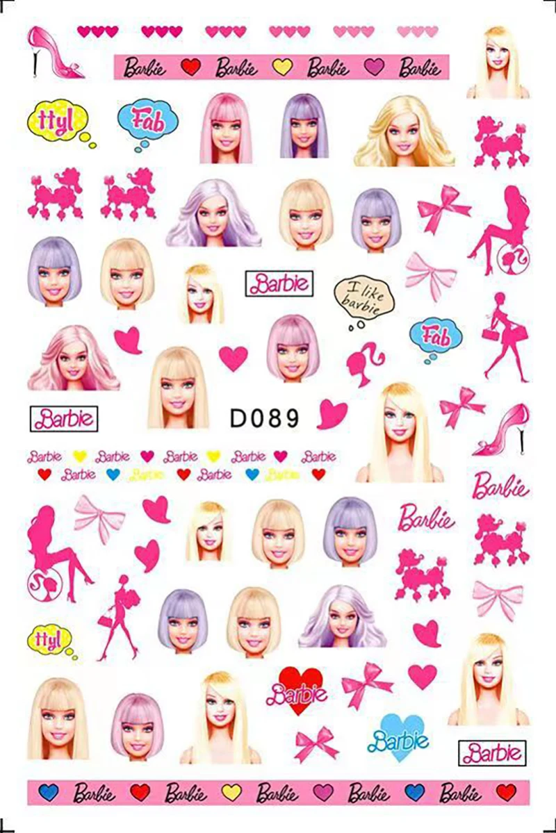 

Disney Barbie Princess 3D Adhesive Nail Sticker Nail Art Decoration Winnie the Pooh Tigger Cartoon Sticker Nail Art Supplies