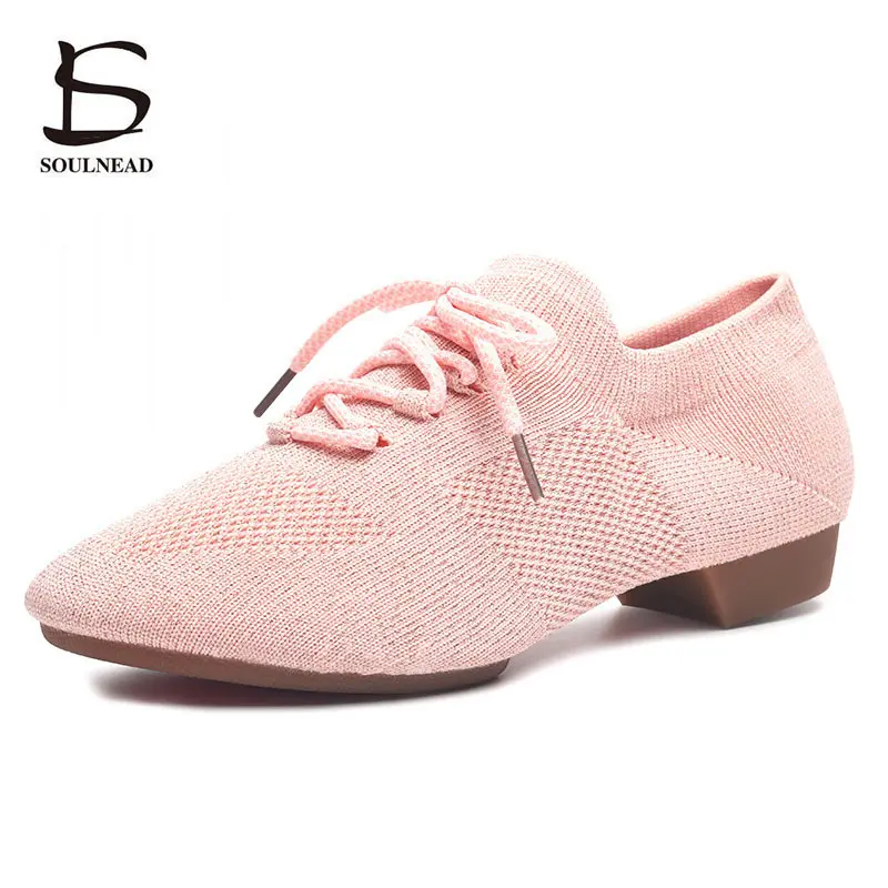 Jazz Dance Shoes Women Adult Ballet Shoes Soft Rubber Sole Breathable Professional Latin Ballroom Practice Ladies Dancing Shoes