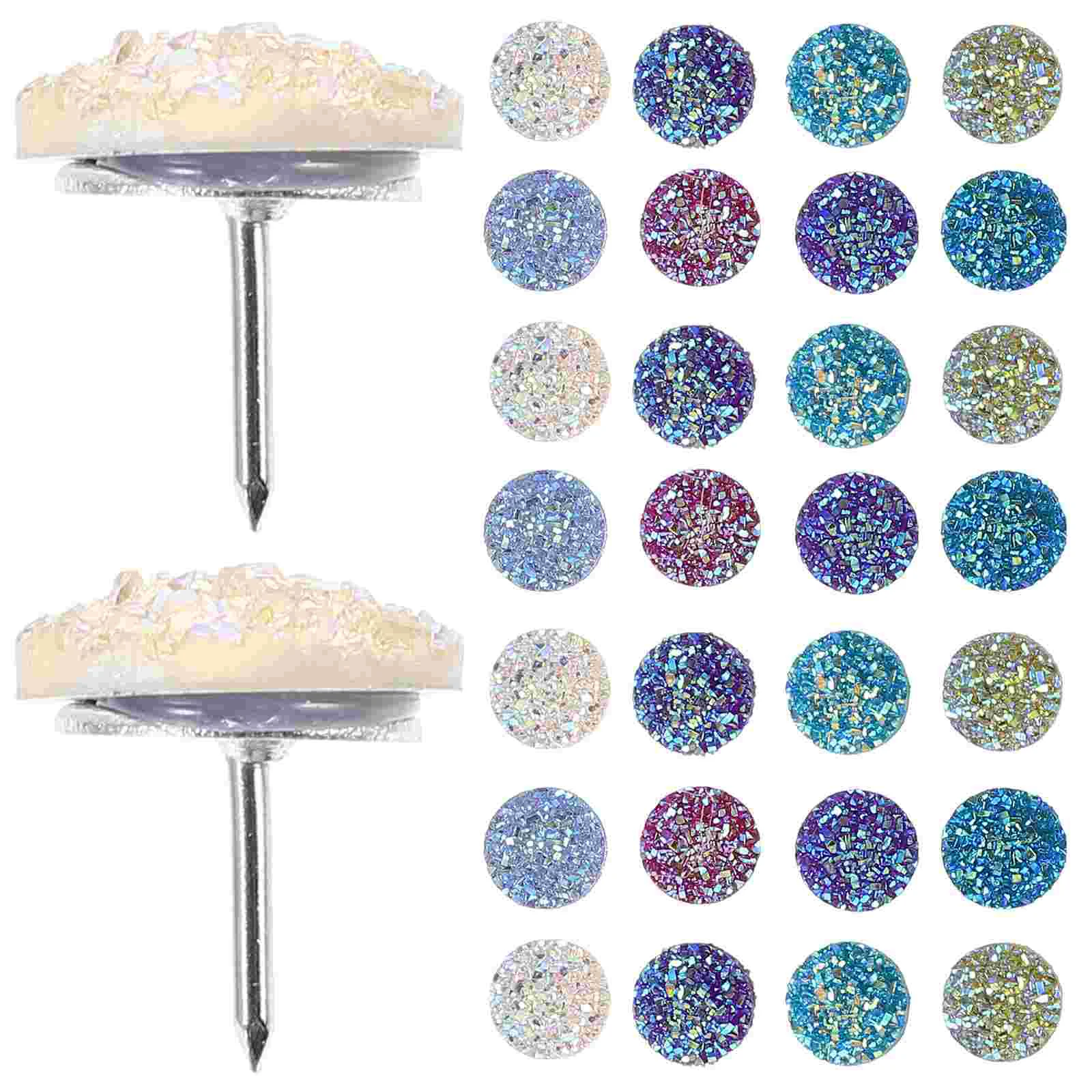 

30Pcs Shining Push Pin Replaceable Pushpins Delicate Thumbtacks Home Accessory