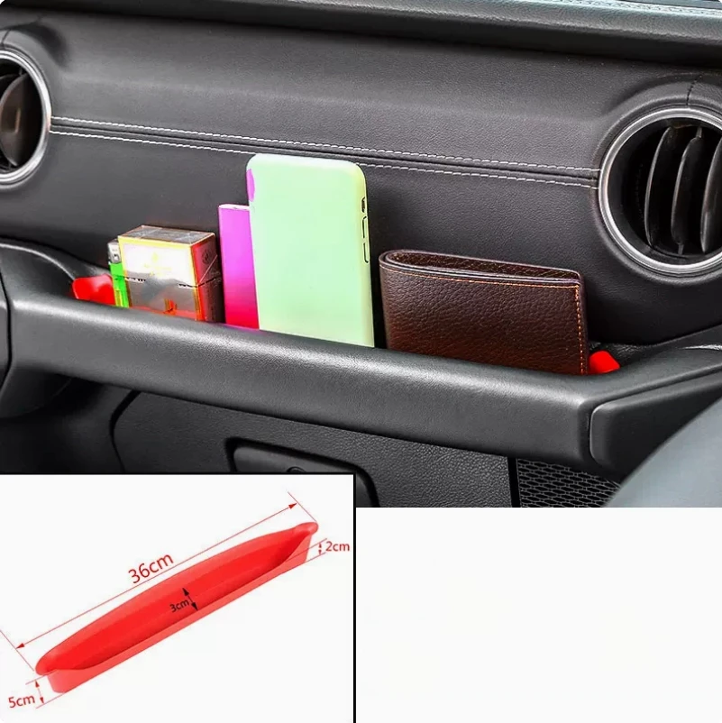 

LHD Passenger Compartment Storage Box Pallet Armrest Container Box Cover For Jeep Wrangler JL 2018 - 2022 Accessories