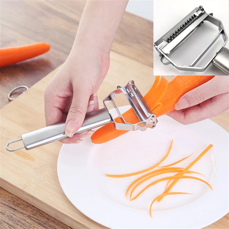 

Многофункциональная Овощечистка из нержавеющей стали, портативная острая терка для картофеля и огурца, кухонные аксессуары, инструмент