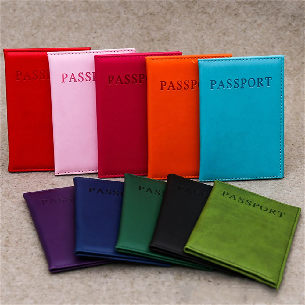

High Quality English Pu Leather Passport Covers Document Cover Travel Passport Holder Id Card Passport Holder Travel Acceessory