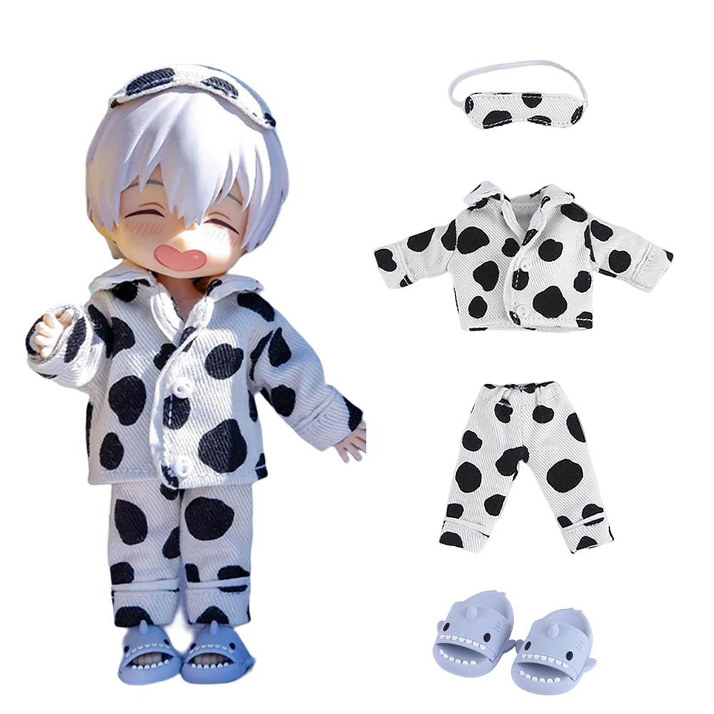 

Одежда для куклы 1/12 BJD, милый Пижамный костюм, рубашка, штаны для Молли, ГСК, йми, кукол OB11, одежда, аксессуары для кукол, обувь, игрушки