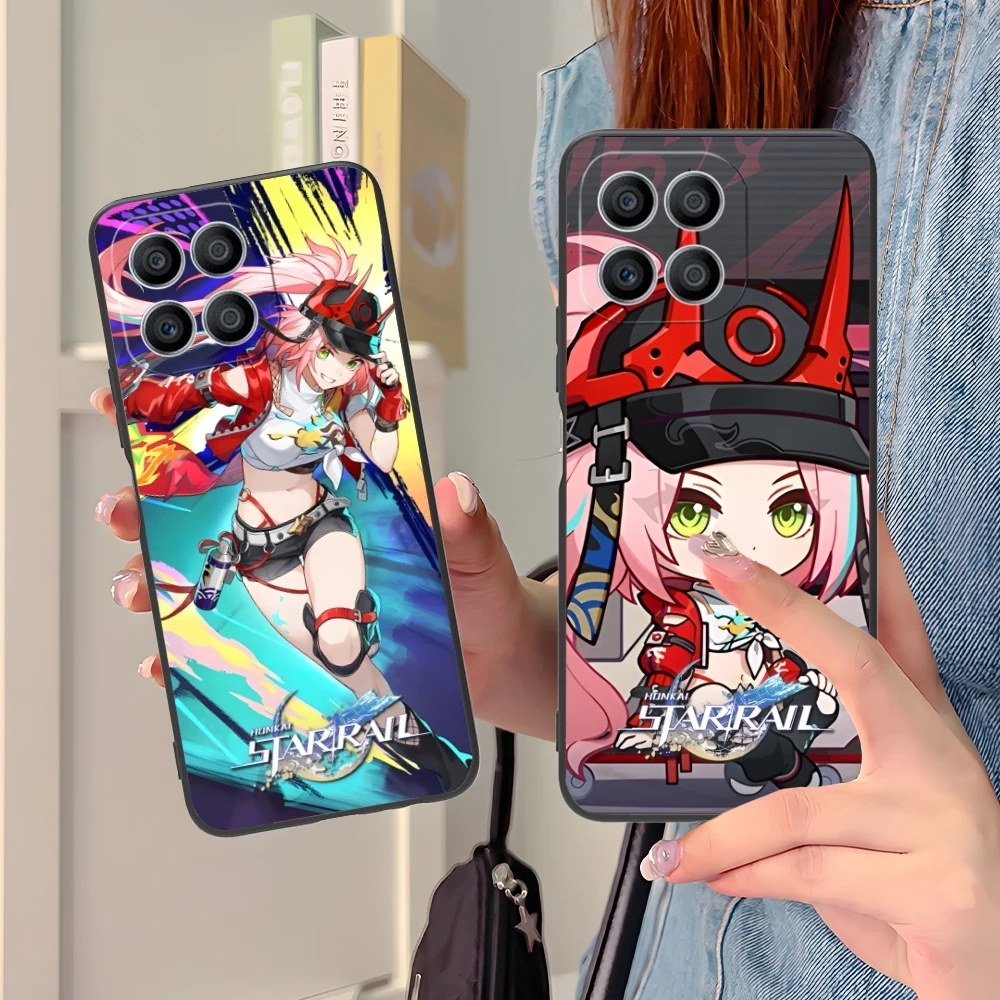 Honkai Star Rail Rappa Mobile Phone Case for Huawei Honor 90 80 70 60 50 30 20 10 9 8 7 Pro S SE Lite 5G Black Cover Shell