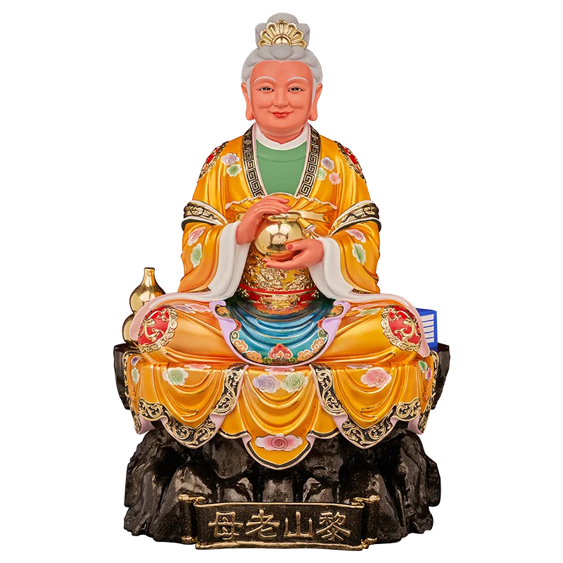 

Resin painted Lishan old mother god statue Taoist worship ornament