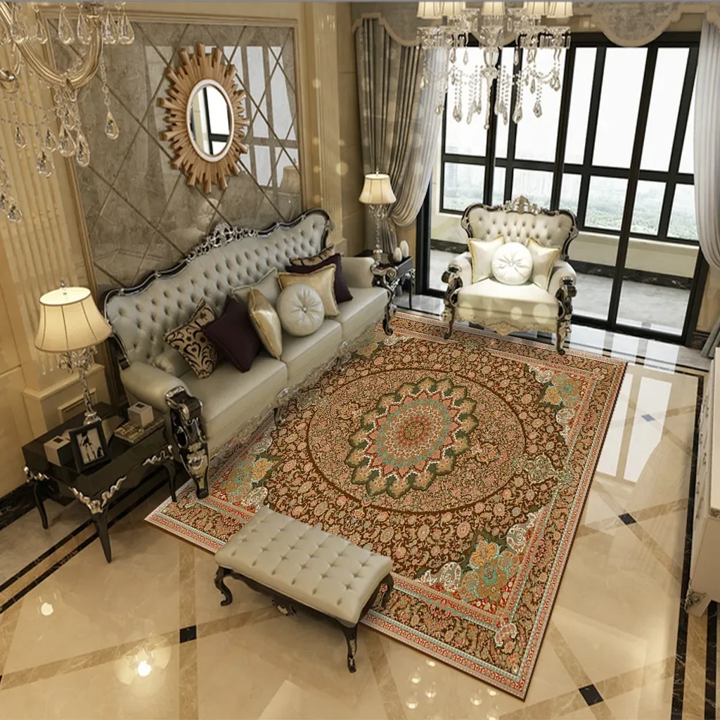 

NEW Persian Carpet Retro Floor Mat Rectangle Multi-Pattern Living Room Bedroom Porch Turkish Foot Mat Home Textile Finished Prod