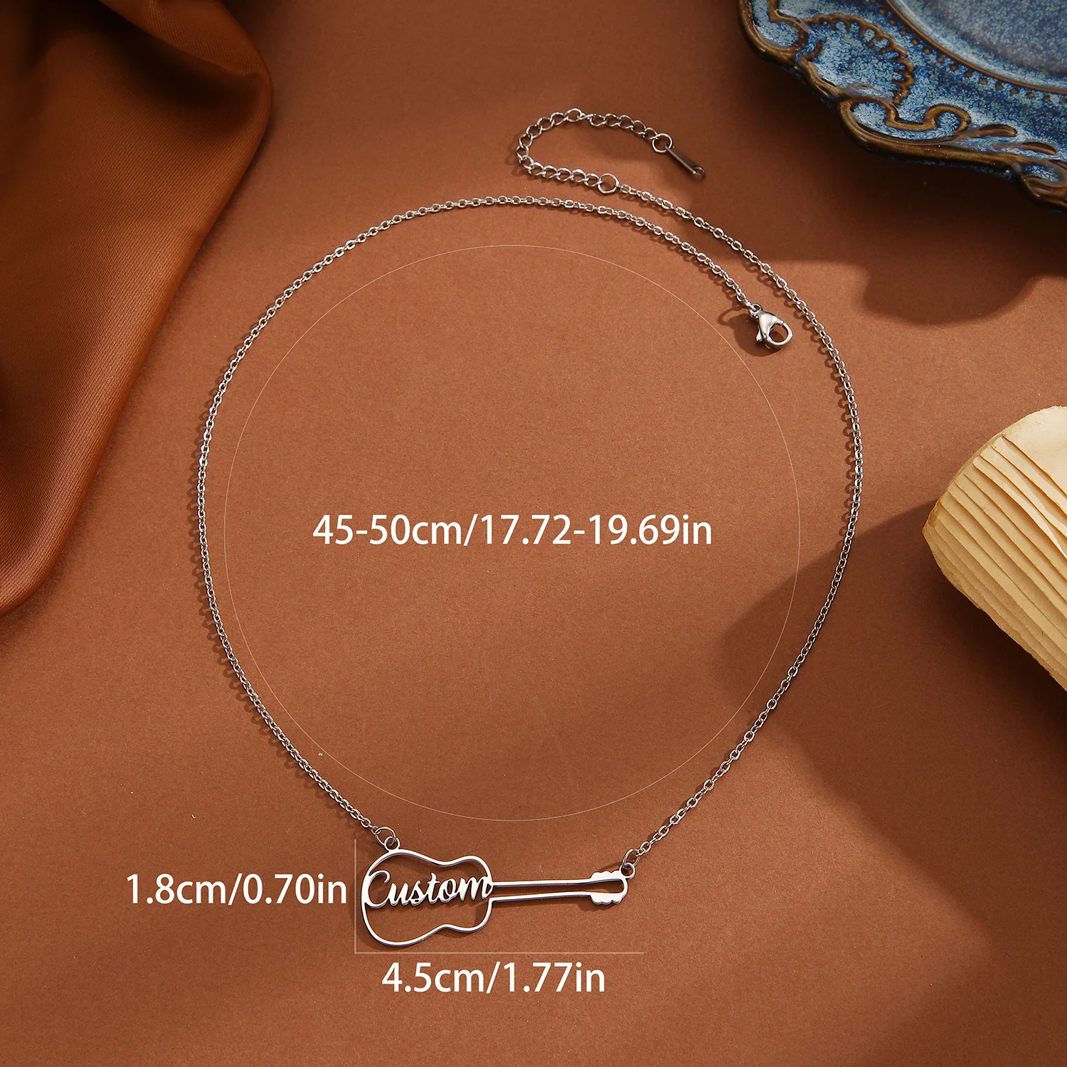 Ожерелье с подвеской в виде гитары по индивидуальному заказу ожерелье из