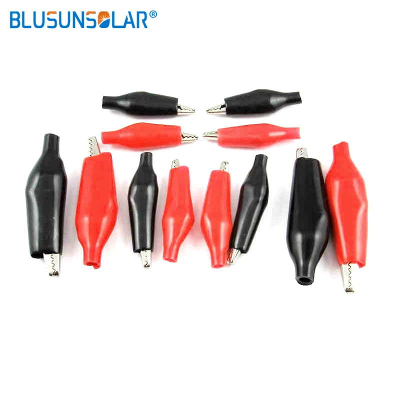 

10pcs28/35/45MM Metal Alligator Clip G98 Crocodile Electrical Clamp Testing Probe Meter B with Plastic Boot Car Auto Battery