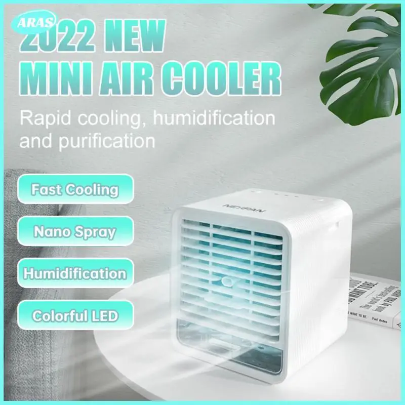 

Настольный увлажнитель воздуха с низким уровнем шума, 7 цветов, светодиодный вентилятор для кондиционирования воздуха, очистка воздуха, Usb вентилятор для охлаждения, 10 Вт