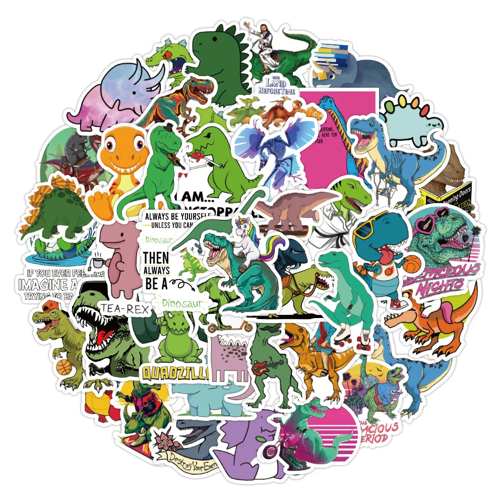 

10/30/50PCS Cartoon Cute Dinosaur Graffiti Waterproof Sticker Personalized Creative Decoration RefrigeratorHelmetGuitarWholesale