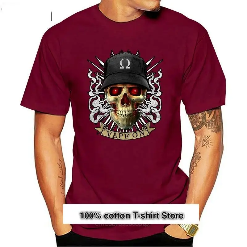 

Camiseta con estampado de Vaping Skull Vape On Cloud Chaser Vaper de anziehend para hombre y mujer, ropa para mujer