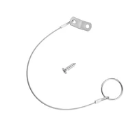 new stainless steel 316 lanyard cable safety tether wire for loss prevention 1 loop with quick release ring rubber coating