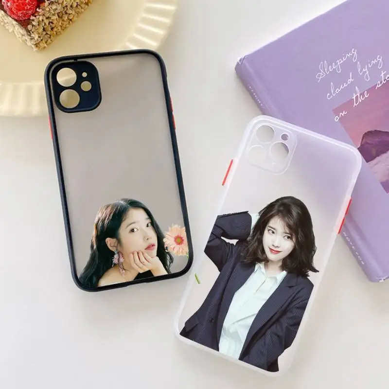 

IU Korean singer Phone Case matte transparent For iphone 7 8 11 12 13 plus mini x xs xr pro max cover