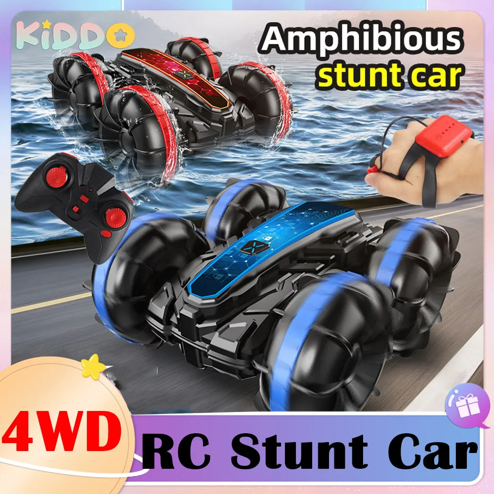 

2.4G 4WD Remote Control Car Amphibious Vehicle Stunt RC Car Toys Boat Drift Cars Gesture Controlled Stunt Car Toy For Adults Kid