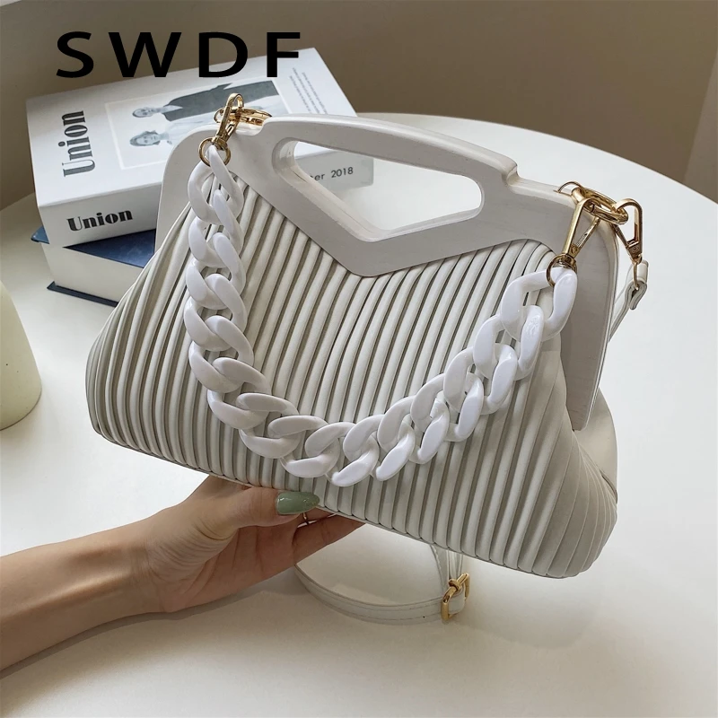 

Женские сумки на плечо с цепочкой и ручками, кожаные сумки-тоуты ярких цветов, женские кошельки для лета, 2022