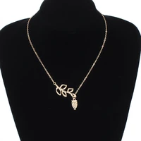 hot selling silver fine owl pendant temperament necklace ins personality all match sweater fashion chain gif jewelry