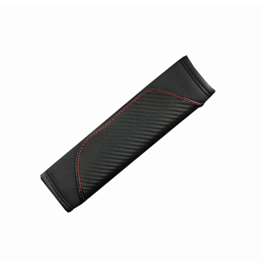 

23*6.5cm Anti-Slip Armrest Armrests Car Seat Belt Shoulder Cover 2pcs Anti Collision Strip Carbon Fiber Brand New