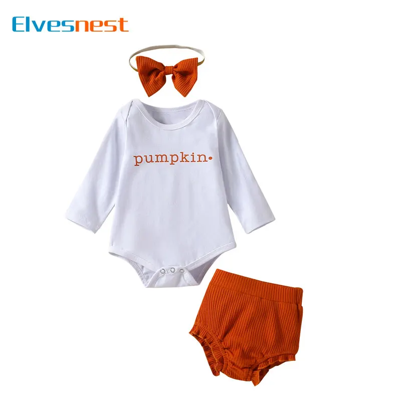 

3 шт., детский хлопковый комплект одежды для новорожденных, с длинным рукавом и шарфом