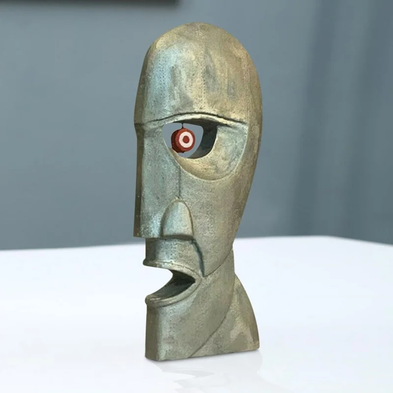 

The Division Bell Resin Statue Ornament Bell Sculpture Head Desktop Home Decoration Handmade Miniature Sculpted Sculpture Craft